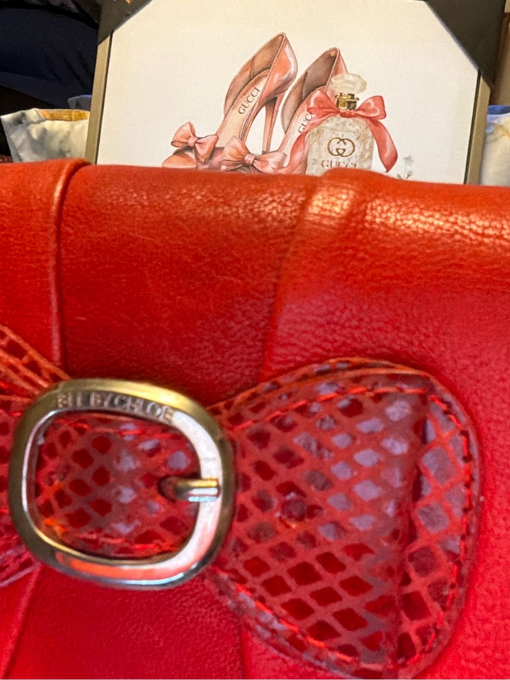 See by Chloé Red Leather Bow Wallet - Picture 13 of 16